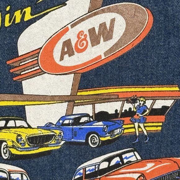 A&W Restraunt Las Vegas Convention 1996 Denim Jacket Brittania Outerwear RARE - Picture 1 of 12